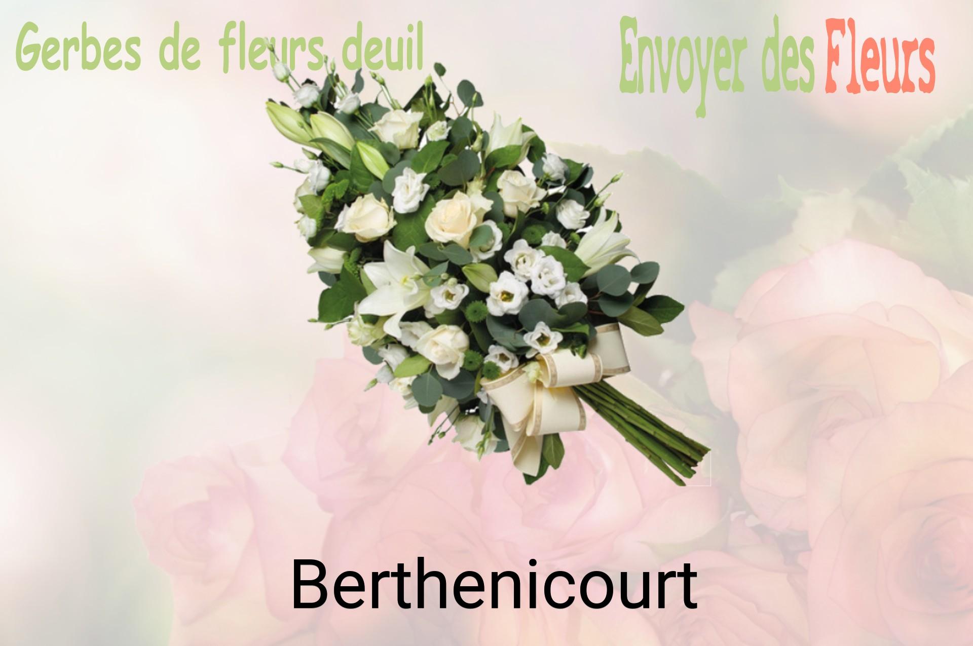 Gerbe de fleurs de deuil livrée à Berthenicourt